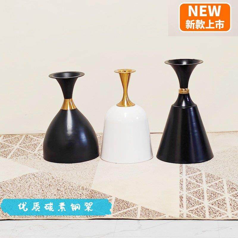 铁艺碳钢支架边几架子网红个性小茶几支架岩板木板大理石支撑架子
