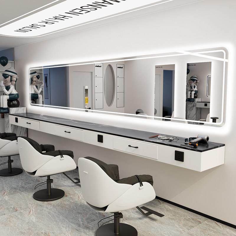 高端理发店镜子发廊专用LED灯网红镜子镜台单面美发店镜子可定制,商业/办公家具,理发镜台,淘宝优惠券,粉丝福利购,淘宝优惠卷