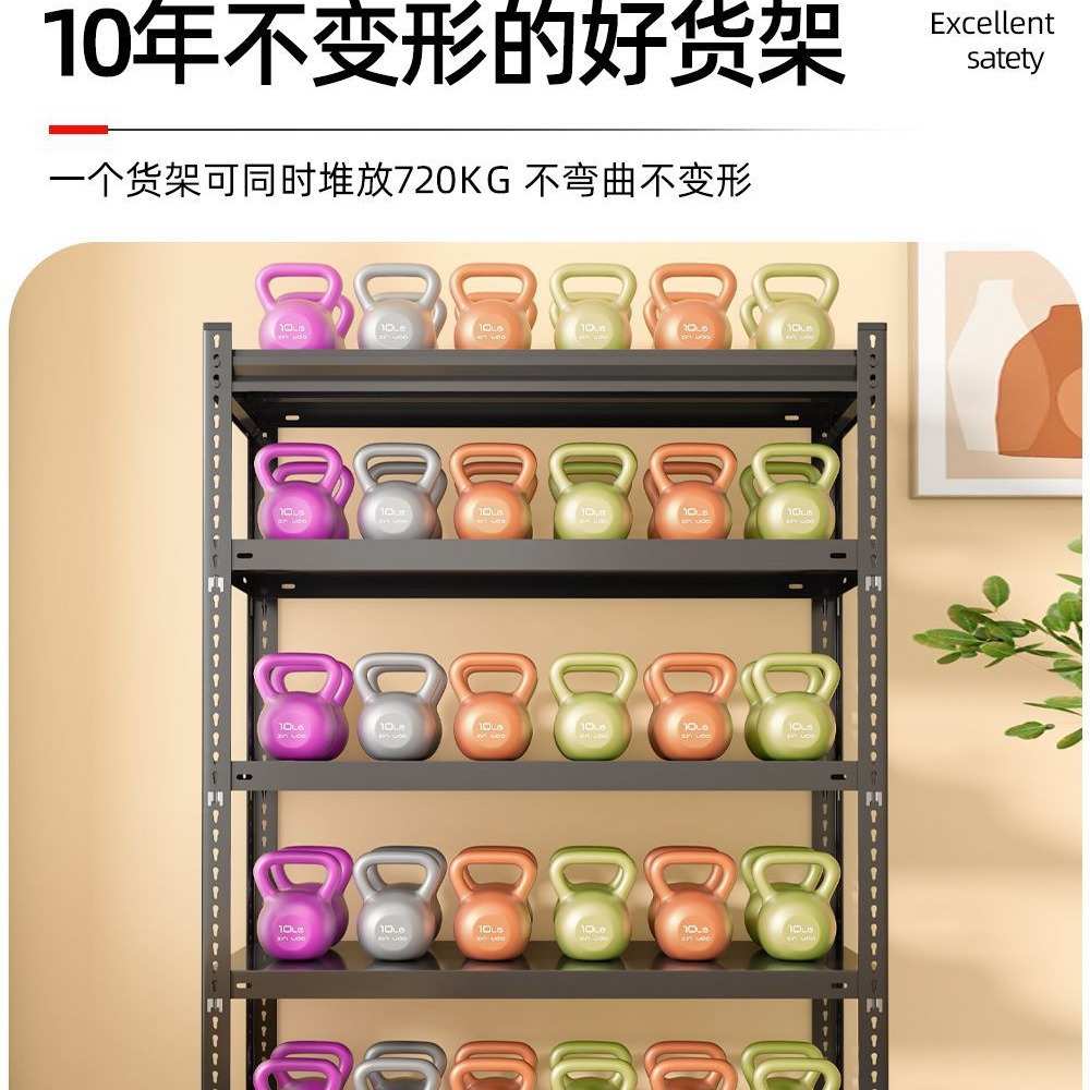 货架置物架仓储仓库角钢展示架超市阳台多层落地收纳架加厚铁架子
