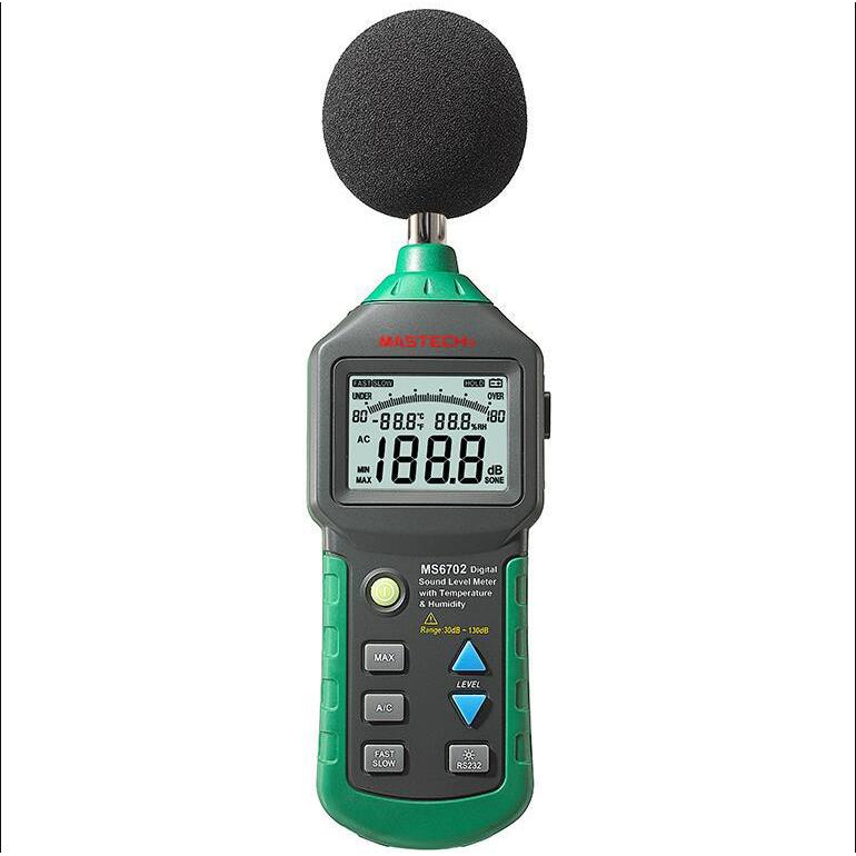 MASTECH华仪噪音计MS6702手持式分贝仪温度湿度测量三合一声级计