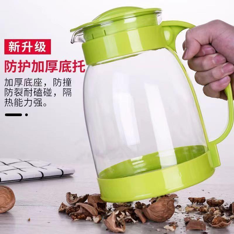 大号冷水壶5升冷水壶大容量玻璃耐高温凉白开水杯茶壶套装防爆