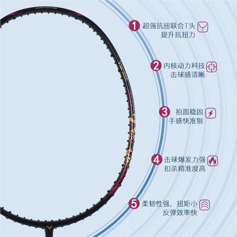 g6Vart人esi/威雷斯羽毛球拍全碳超轻耐打成初学单拍纳素米48842