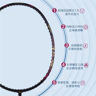 g6Vart人esi/威雷斯羽毛球拍全碳超轻耐打成初学单拍纳素米48842