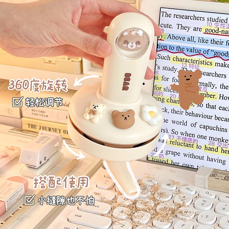 精品吸灰尘学生桌面吸橡皮碎屑充电清理器桌子清洁文具键盘电动吸