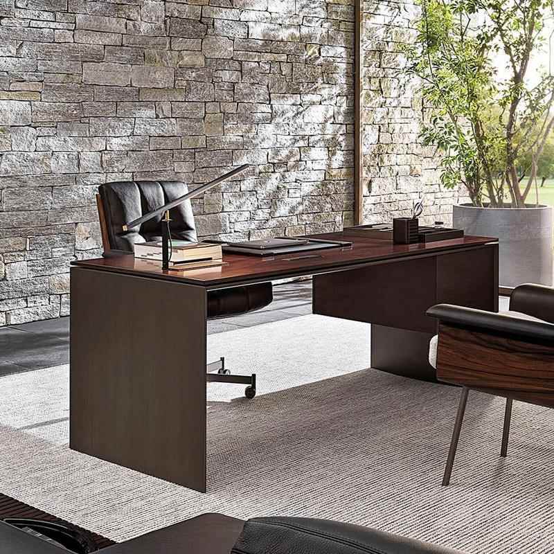 QH314书桌Degas德加/意式极简书桌设计师高端现代轻奢实木老