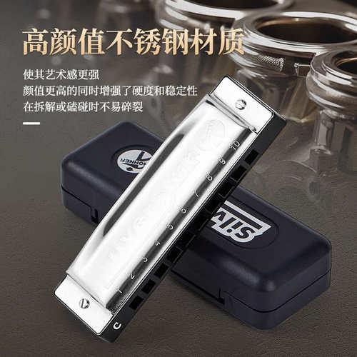 德国布鲁斯口琴十孔调/调/调/调/调/入门初学专业