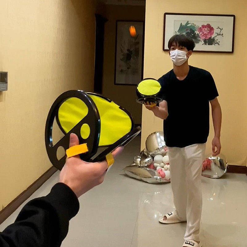 弹力抛接球手抓球户外亲子互动成人益智运动乒乓球情侣游戏
