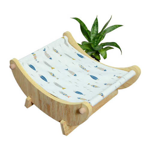 EVA月亮猫窝 家用四季通用猫咪睡眠猫床可拆洗棉麻宠物窝Cat Bed