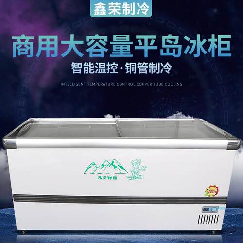 冰柜商用超大容量平岛冷冻柜速冻卧式冰箱冷柜铜管制冷保鲜柜超市