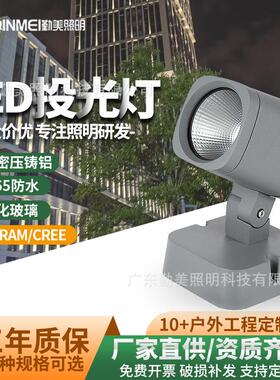 20WLED投光灯防水投射灯建筑外墙广场工程亮化一束光聚光灯泛光灯