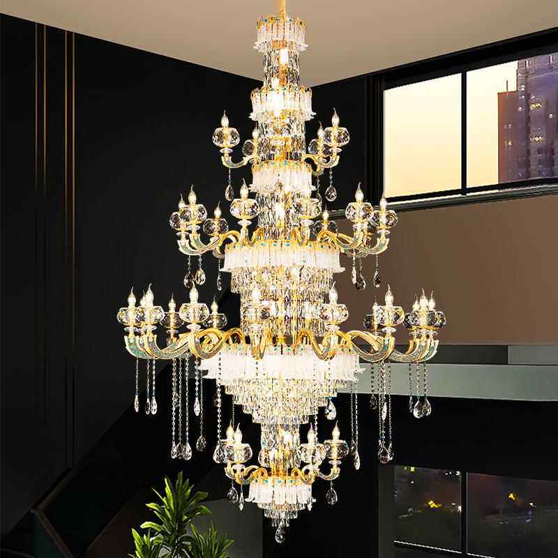 欧式吊灯高档奢K华大气9晶墅灯客厅餐厅卧室书房酒店别大85厅灯水