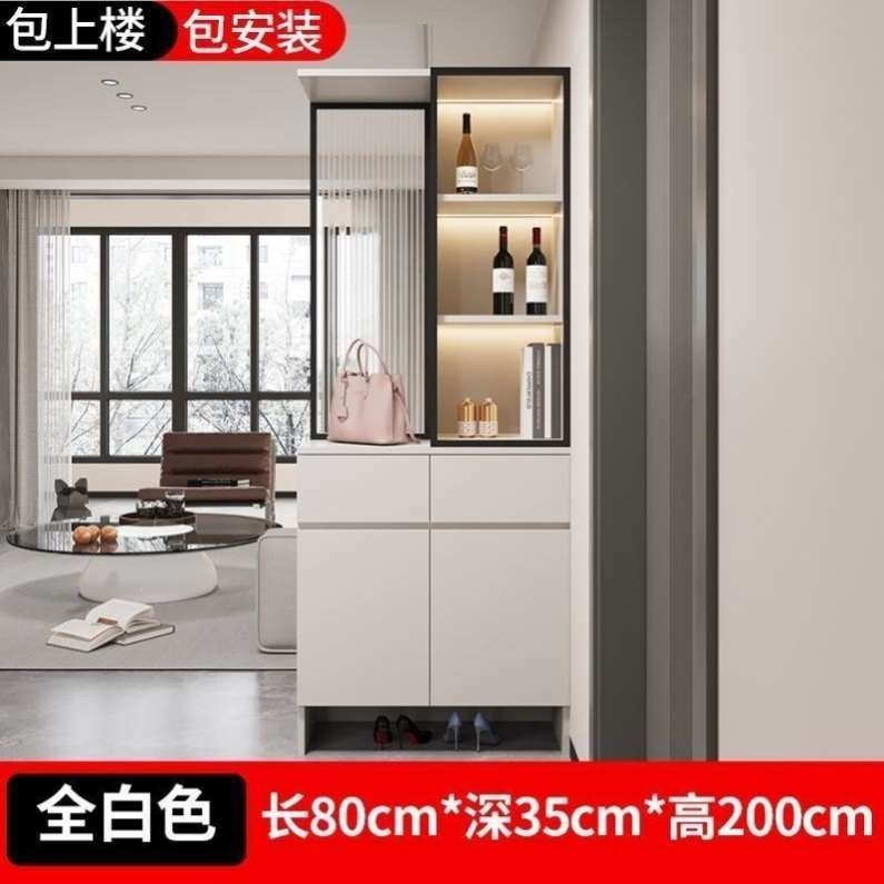 门口玄关柜进门鞋柜一体客厅玻璃门酒柜简约现代入户屏风隔断遮挡
