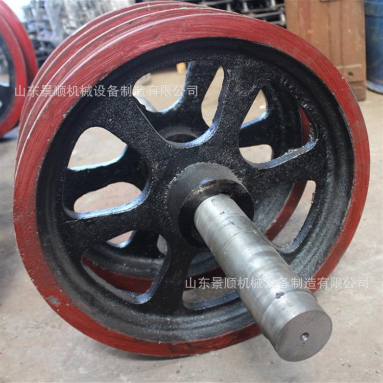 矿用游动天轮1米固定天轮悬吊天轮凿井立井铸钢游动天轮