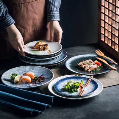 Japanese ceramic plates dish tray disc tableware set 盘子