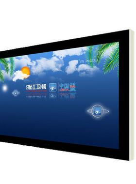 55寸网络LED显示屏广告机 无边框钢化玻璃防爆 IPS屏 全视角播放
