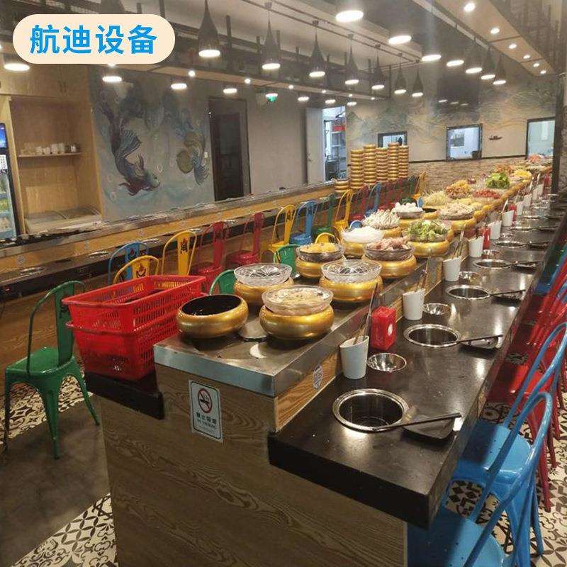 厂家定制自动输送机直形回转旋转小火锅设备旋转自主输送设备
