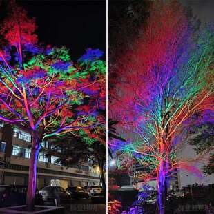 led彩虹投光灯 溶洞公园景观七彩染色照树灯 市政亮化文旅彩虹灯