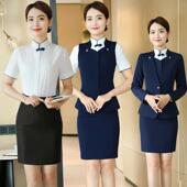 酒店前台服务员工作服女套装 迎宾接待火锅宾馆KTV珠宝店技师工装
