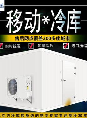 冰立方移动冷库全套设备小型水果蔬菜保鲜冷库海鲜冷柜移动小冷库