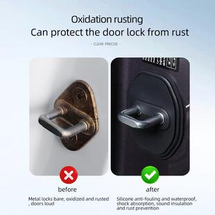 适用于零跑B10汽车门锁盖车门锁防尘装 饰防锈缓冲减震硅胶保护套