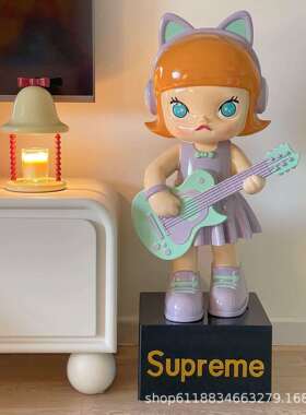 潮玩茉莉吉他女存钱蓄罐2205新款只进不出储罐客JJF厅孩落地装饰