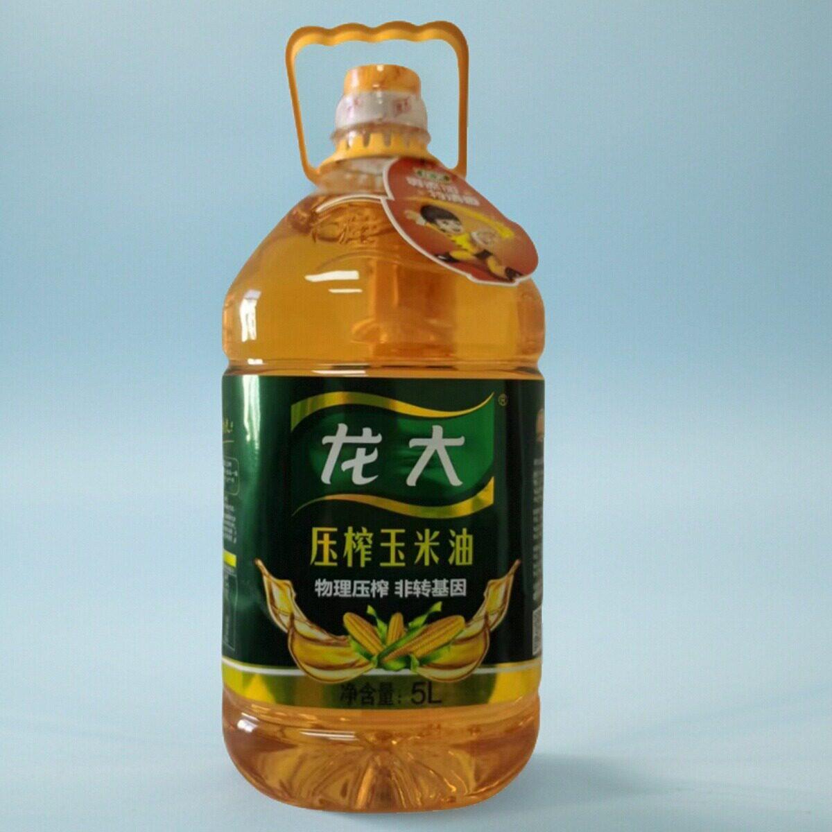 物理压榨玉米油龙大玉米油非转基因物理压榨玉米油5L零添加玉米
