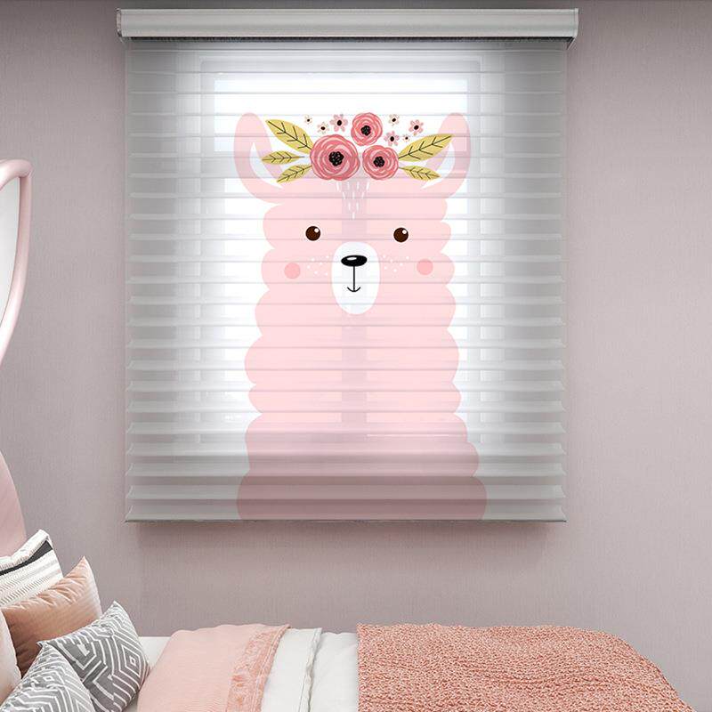 BK9K伊美芬免打孔格里拉帘儿童香房卧F767H9MS室柔纱帘升光降遮卷