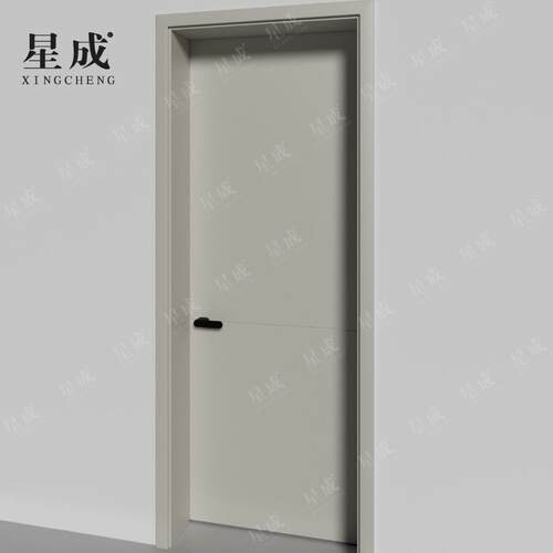 极简室内门卧室书房酒店房门防水防潮环保无醛静电喷粉木门
