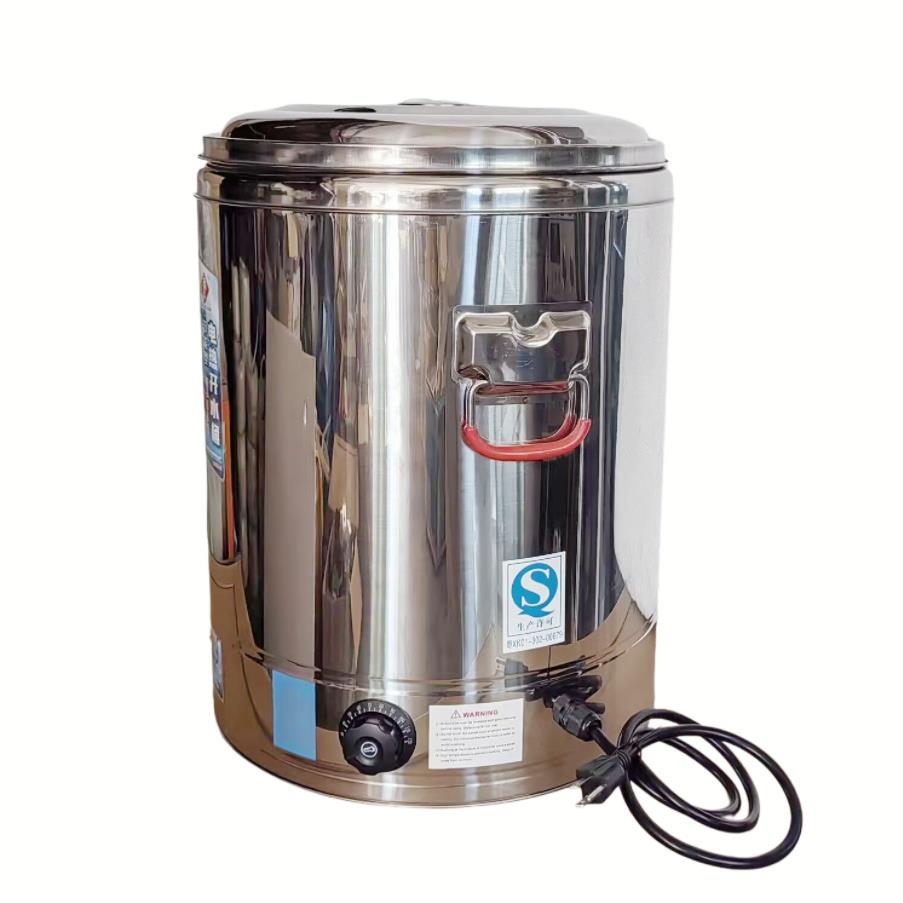 外贸美标插头110V不锈钢加热桶40L 烧水桶蜡烛液体加热盘保温