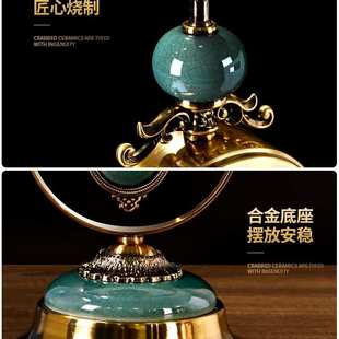 欧式复古座钟客厅时钟2024新款美式摆放台式钟表桌面摆钟老式台钟