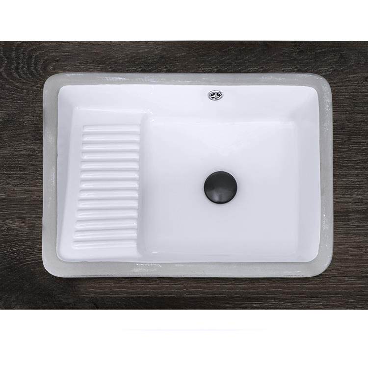 陶瓷洗衣盆带搓衣板台下盆洗手盆家用阳台洗衣池水槽台下洗衣盆