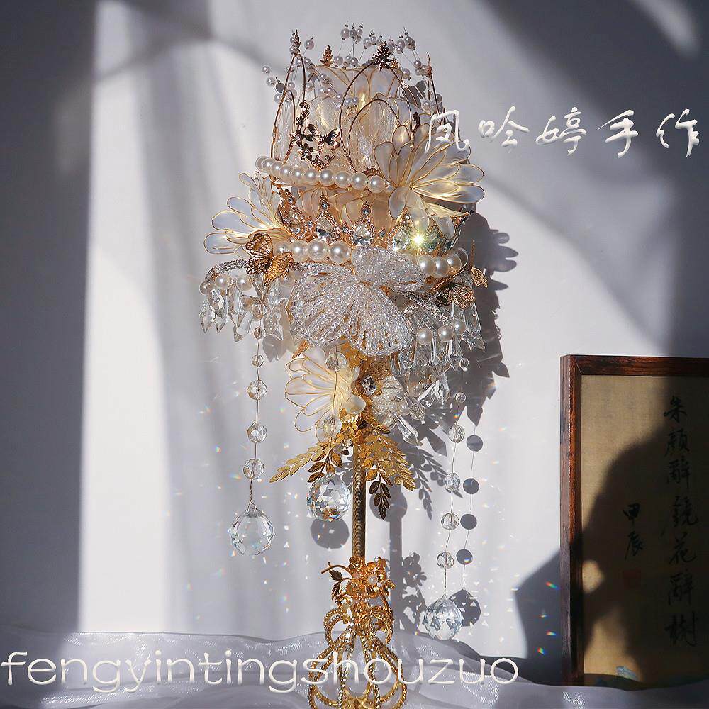金色手捧花权杖韩式婚礼水晶权杖闺蜜礼物拍照道具权杖