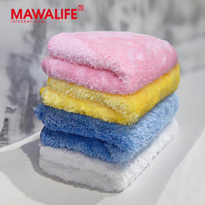 台湾进口MAWALIE儿童洗脸毛巾婴儿洗澡小方巾宝宝柔软抗菌不掉毛
