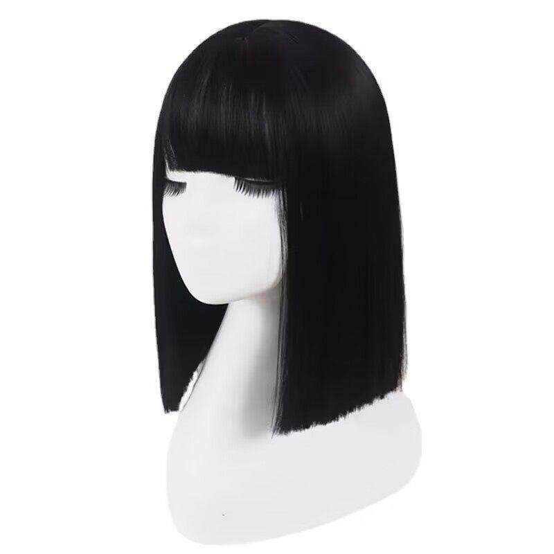 黑色假发女中长发帅气个性超A齐浏海一刀齐短直发逼真自然全头套