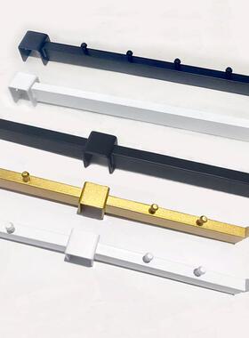 服装店卡方管挂钩挂钉前三后二正挂侧挂货架点挂黑色白色银色金色
