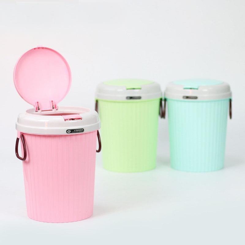 Lidded Trash Can Flip-top Trash Can PP Cleaning Bucket Avail