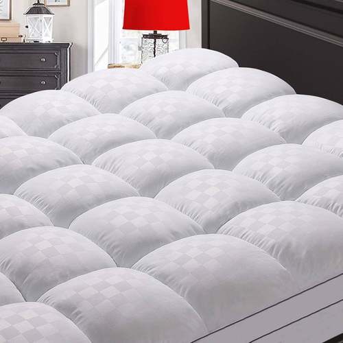 跨境提花mattress topper充绒床垫床笠款单人软床褥360度45cm围布
