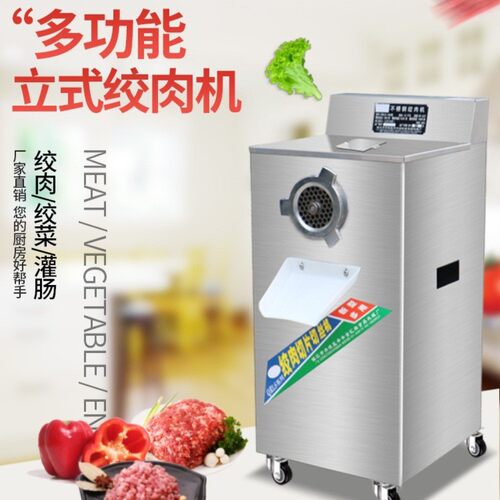 神龙不锈钢多功能电动单绞机商用绞肉机碎肉碎菜绞鱼绞馅机器