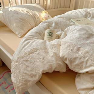 法式 花边水舍洗床上四件套公主床单被风J269套学生宿床笠被棉罩三