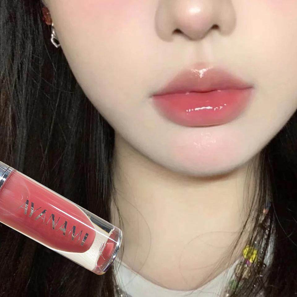 推荐透明唇蜜镜面玻璃唇保湿有色唇釉口红叠加伪唇部精华油
