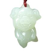 吊坠十二生肖玉石吊坠男士 仿和田项链白玉儿童牛兔羊属相挂件 女款