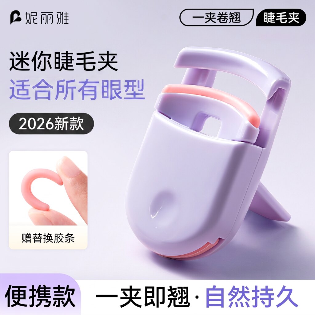 妮丽雅2026新款迷你睫毛夹卷翘定型新手必备便携式广角女局部