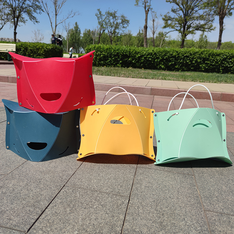 严选塑料折叠凳 小马扎烧烤野餐露营画画 遛弯手提小马扎塑料凳子