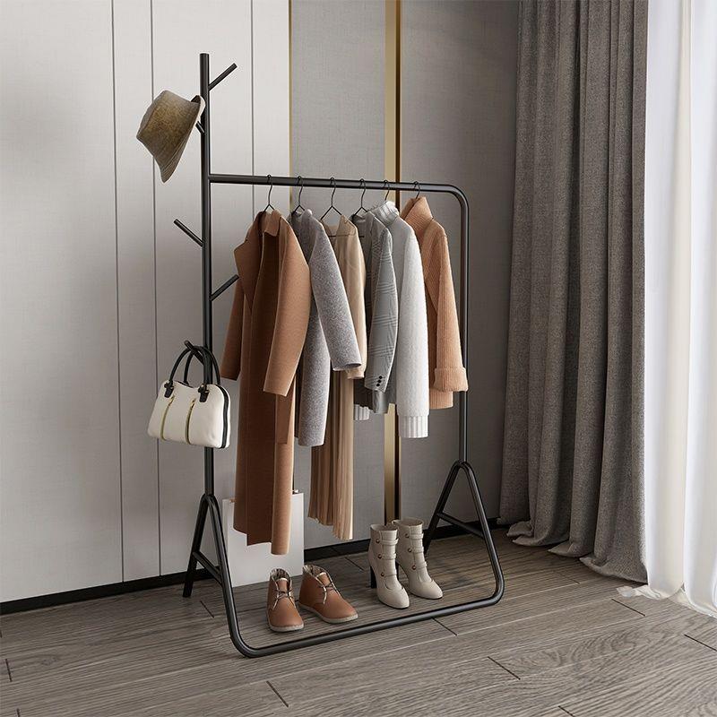 衣简约现代铁艺落地网红衣IGF物帽架纳收家用置挂架子简易衣服卧
