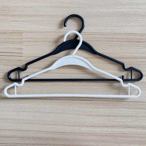 塑料衣架黑色服装厂店用防滑无痕PP料加厚不易断晾多功能晾衣架