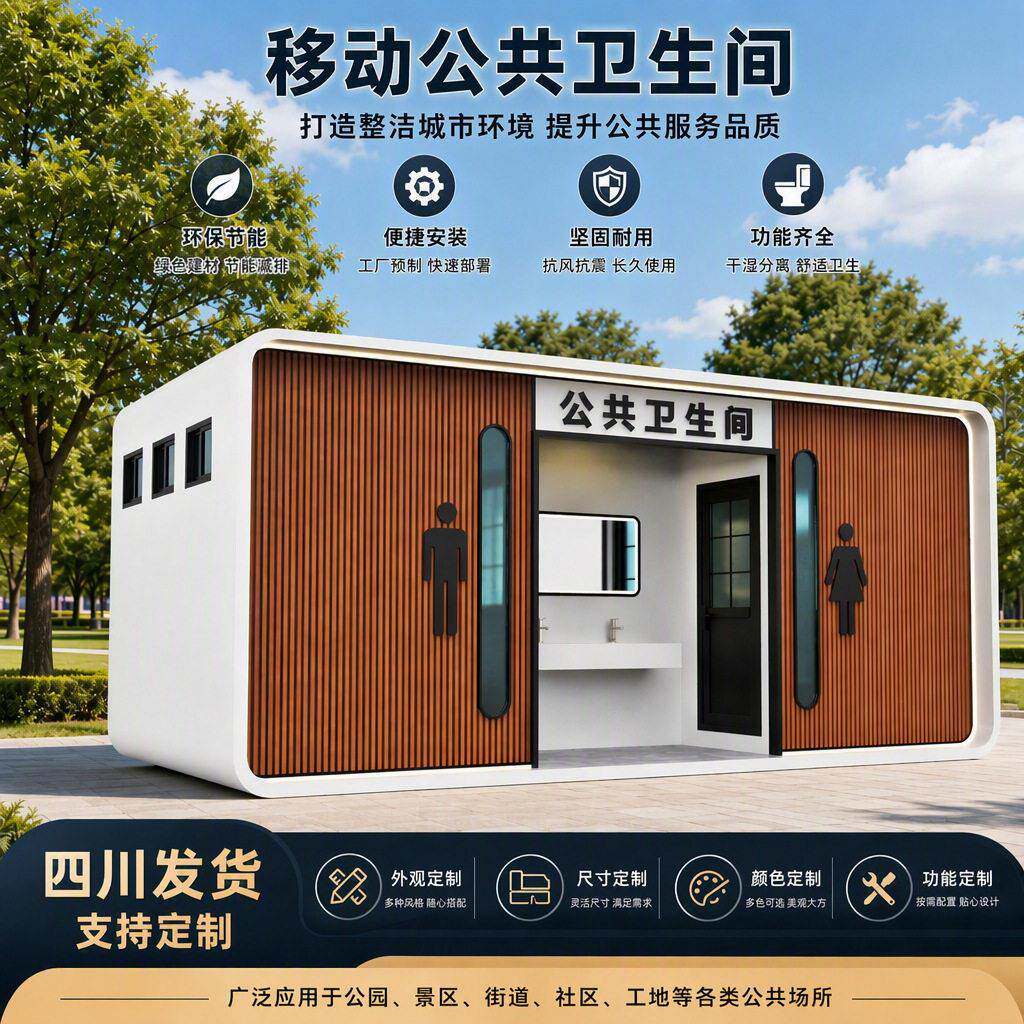 移动厕所景区环保公厕苹果带粪箱户外公园智慧洗手间卫生间可移动