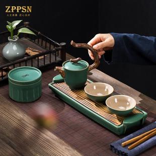茶盘家用简约办公泡茶壶干泡茶台食品级 意大利陶瓷功夫茶具小套装