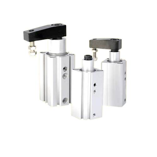 气动旋转夹紧气缸QCK/MKB16/32-10L-20R/25/40/50/63转角下压90度
