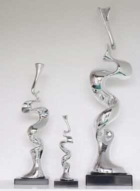 透明树脂抽象玄关摆件酒店别墅客厅电视柜桌面雕塑软装饰工艺术品