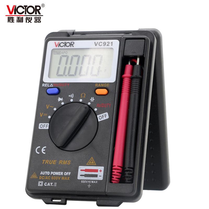 VICTOR胜利VC921/VC921A/VC921B卡片型万用表小巧笔记本式口袋数